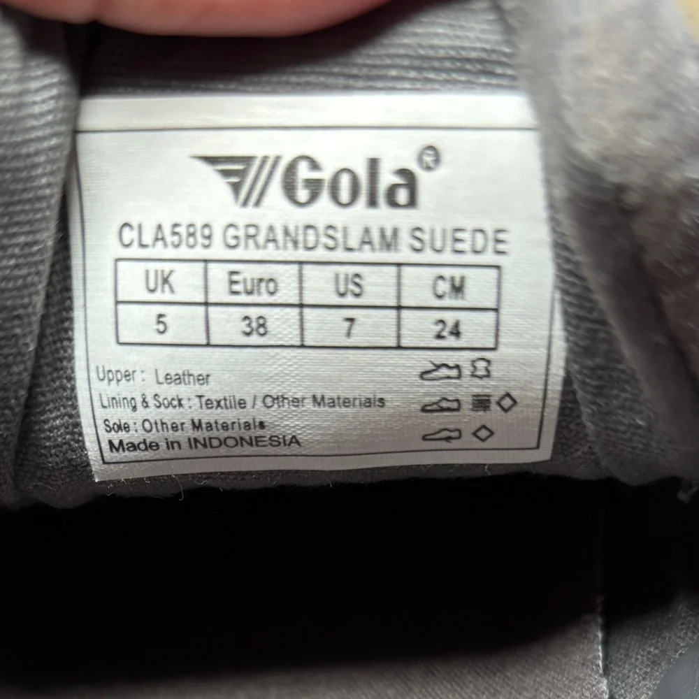 Gola Grandslam Suede Platform Gray and Tan Sneakers 7